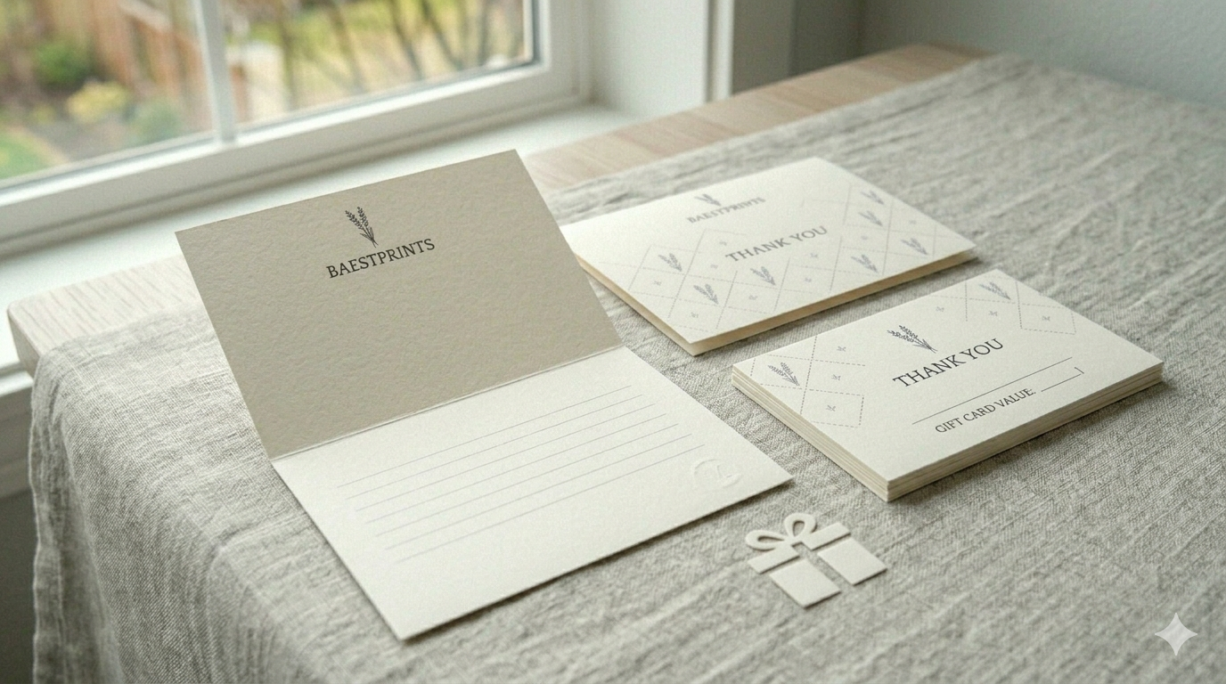 Customized Printed Thank You Cards, Gift Cards, Invitation Cards